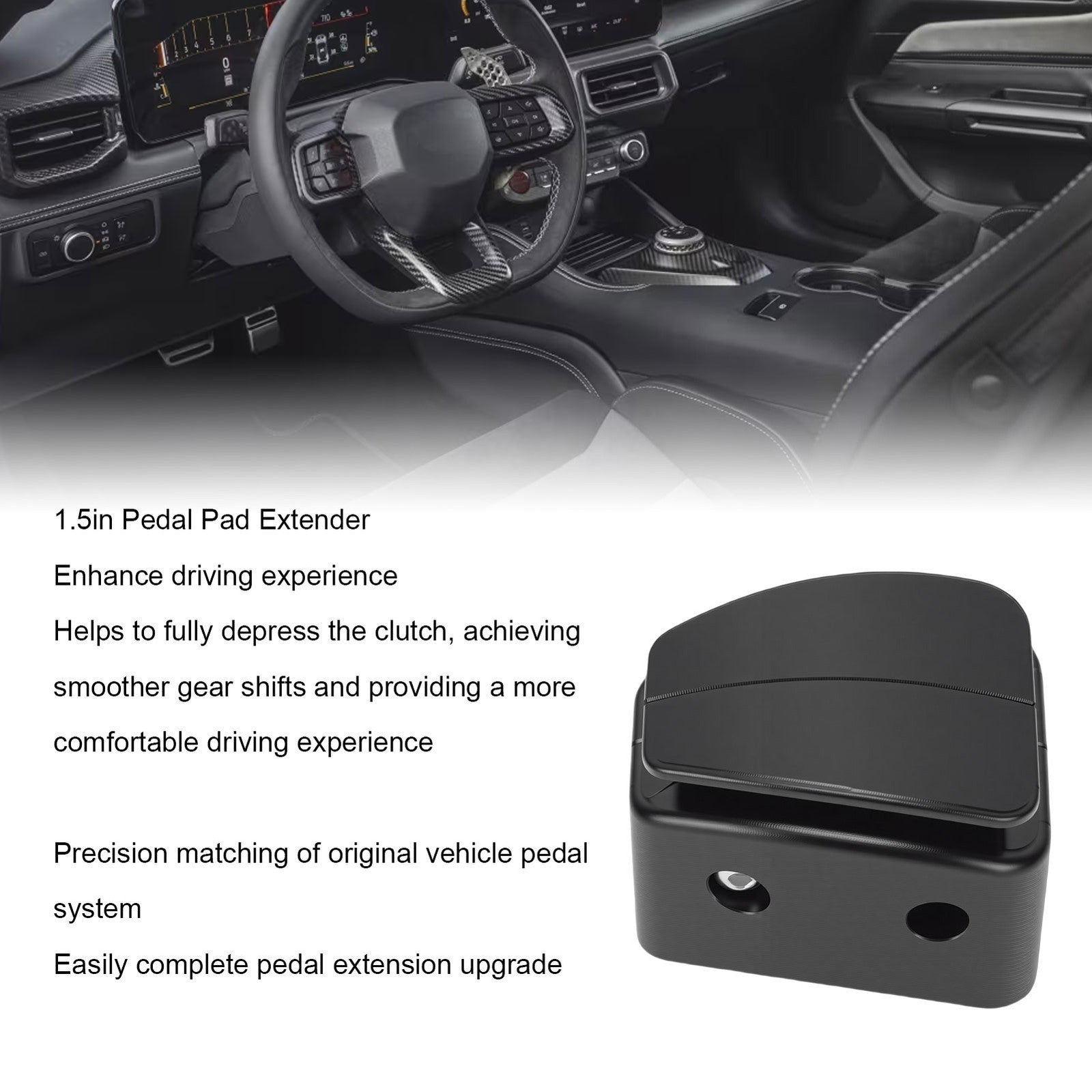 1.5in Clutch Pedal Pad Extender With Wrench Replacement For LW