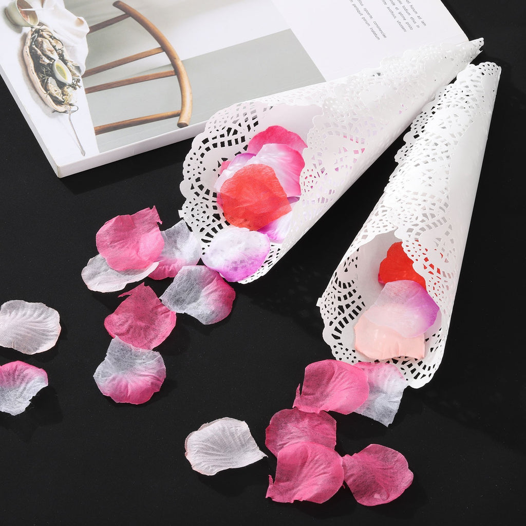 500 Pcs White Lace Paper Doilies 6.5 Inch Round Tableware Disposable Paper