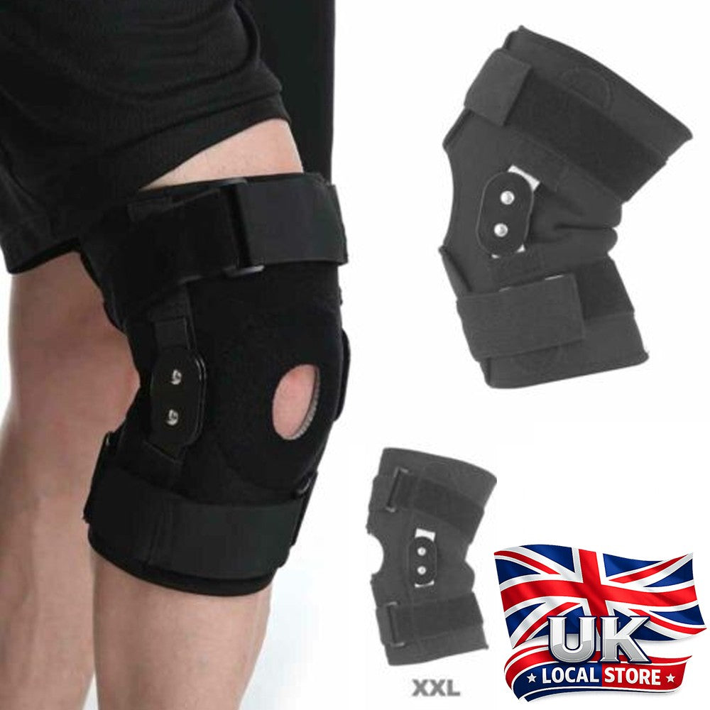 Knee Hinged Arthritis Support Brace Guard Stabilizer Strap Wrap open patella