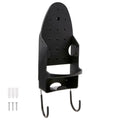 Wall & Door Mount Ironing Board Holder Cupboard Storage Hanger Rack Black/White