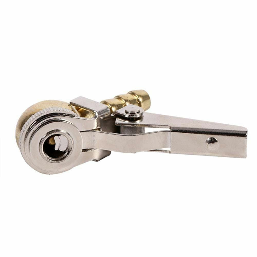 1pc Tyre Valve Air Chuck Inflator Pump Connector Adapter Brass Clip on Car