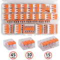 90x For Wago 221 Electrical Connectors Wire Block Clamp Terminal Cable Reusable-