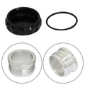 1.5" 37mm-48mm Aluminum Weld On Filler Neck And Cap Oil Fuel Water Tank Black