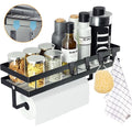 Spice Rack Wall Mounted Kitchen Spice Organizer Wall Shelf Kitchen Roll Holder