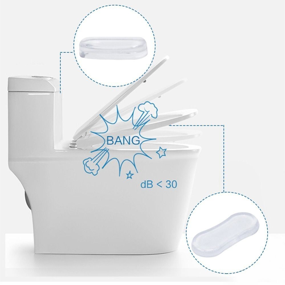 5PCS Silicone Toilet Seat Bumpers, Anti Slip Pad Spacers Replacement Accessories