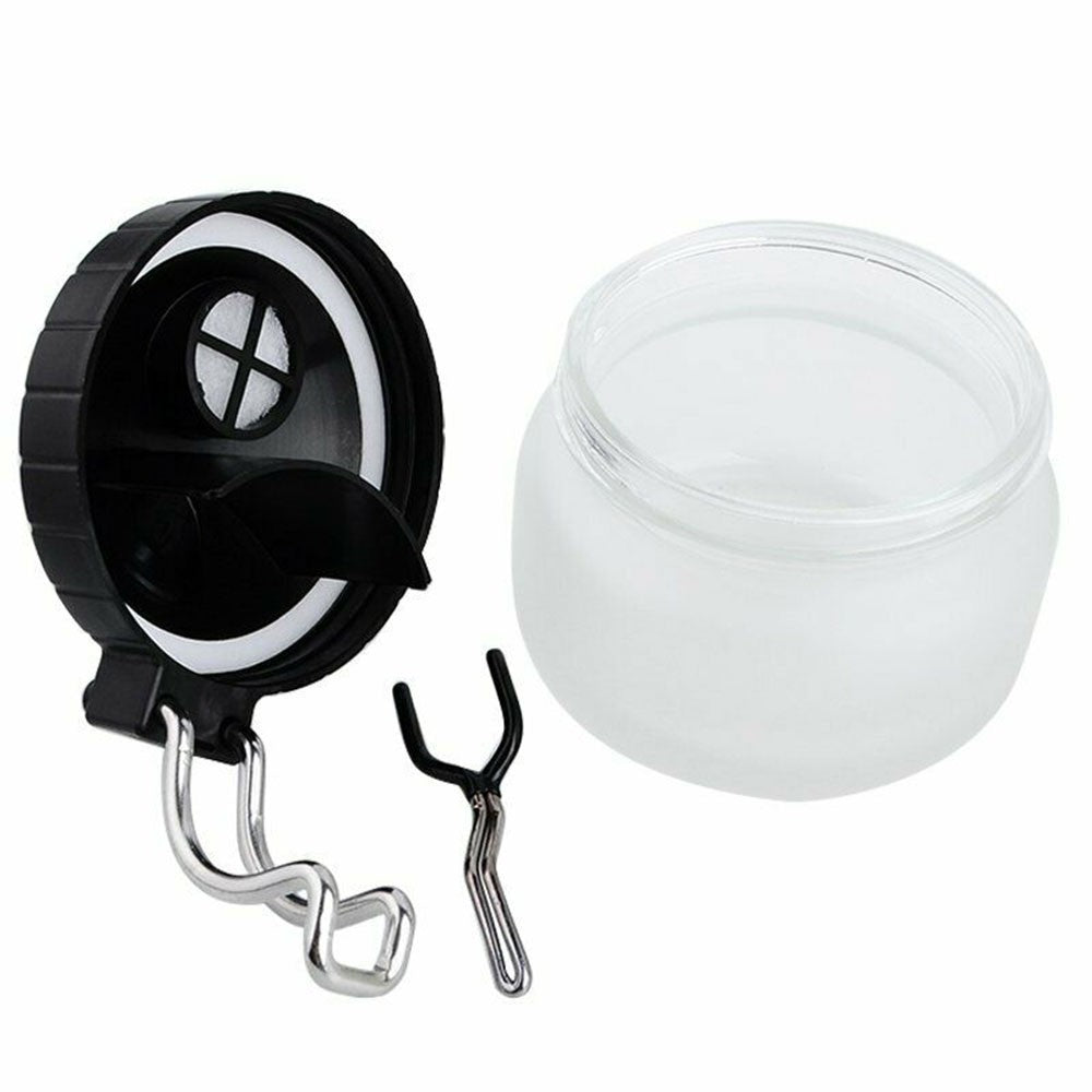 Airbrush Cleaning Pot Cleaner Kit Glass Paint Jar Airbrush Stand Filters Brushes