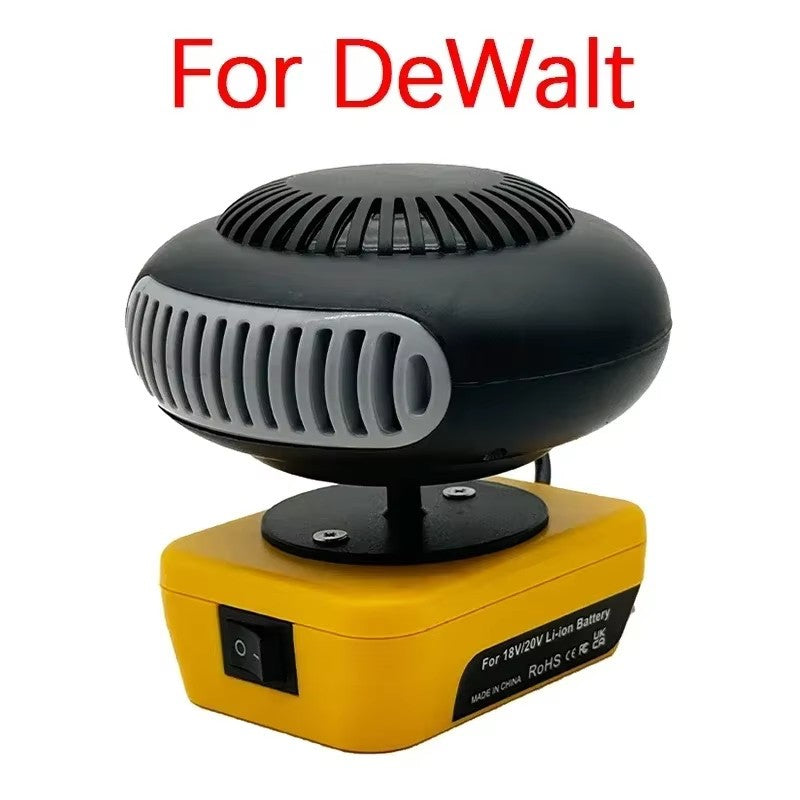 18V/20V Space Heater for DEWALT MILWAUKEE Battery with USB-A Ports（No Battery ）
