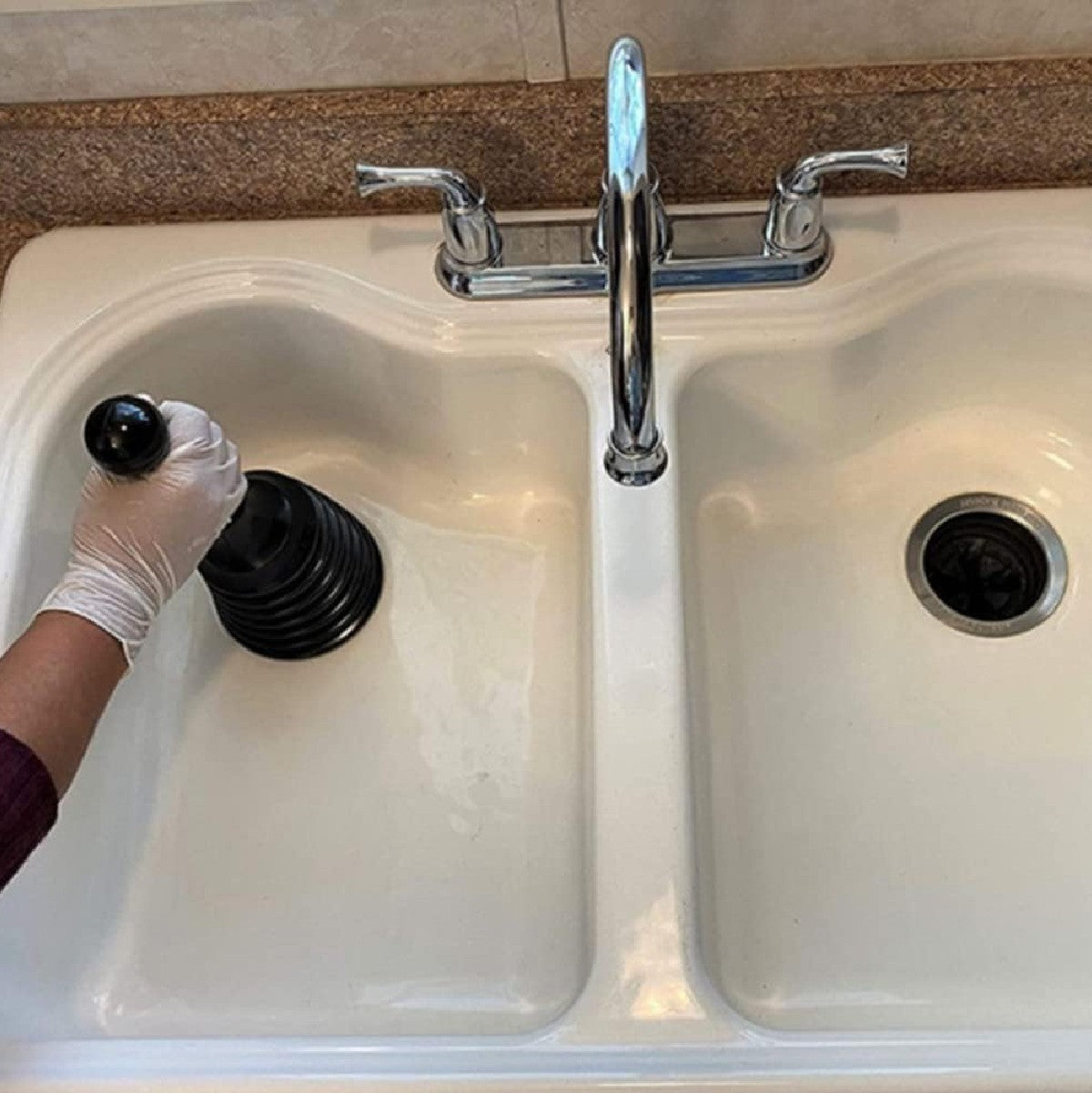Heavy Duty Sink Plunger Clear Unblock Unclog Drains Sinks Toilets Showers Waste