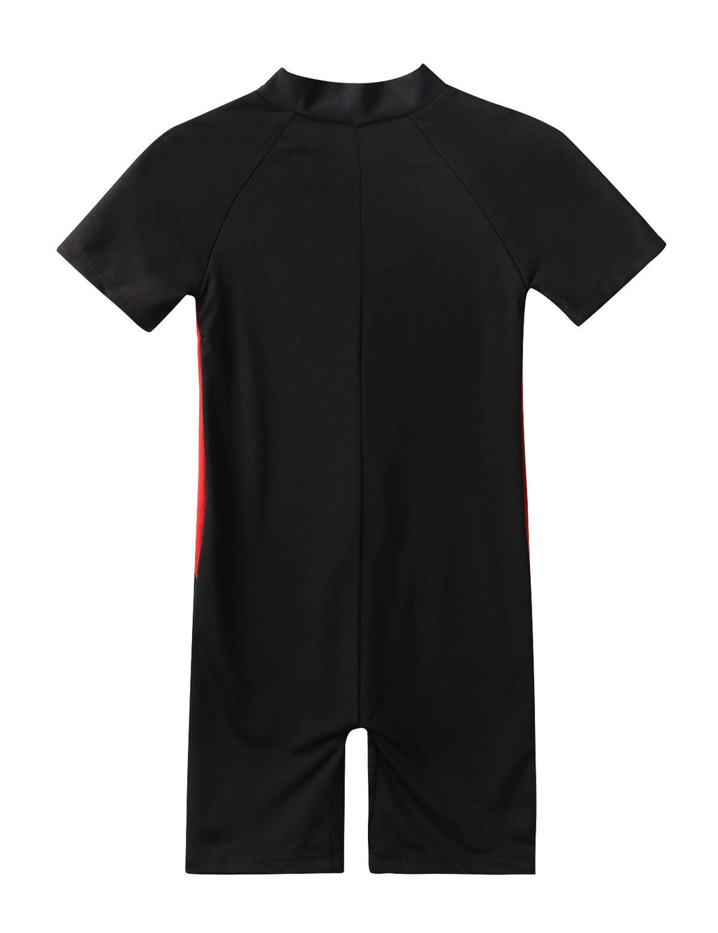 Boys&Girls Short Sleeves Zippered Swimming Costume Swimsuit Rash Guard