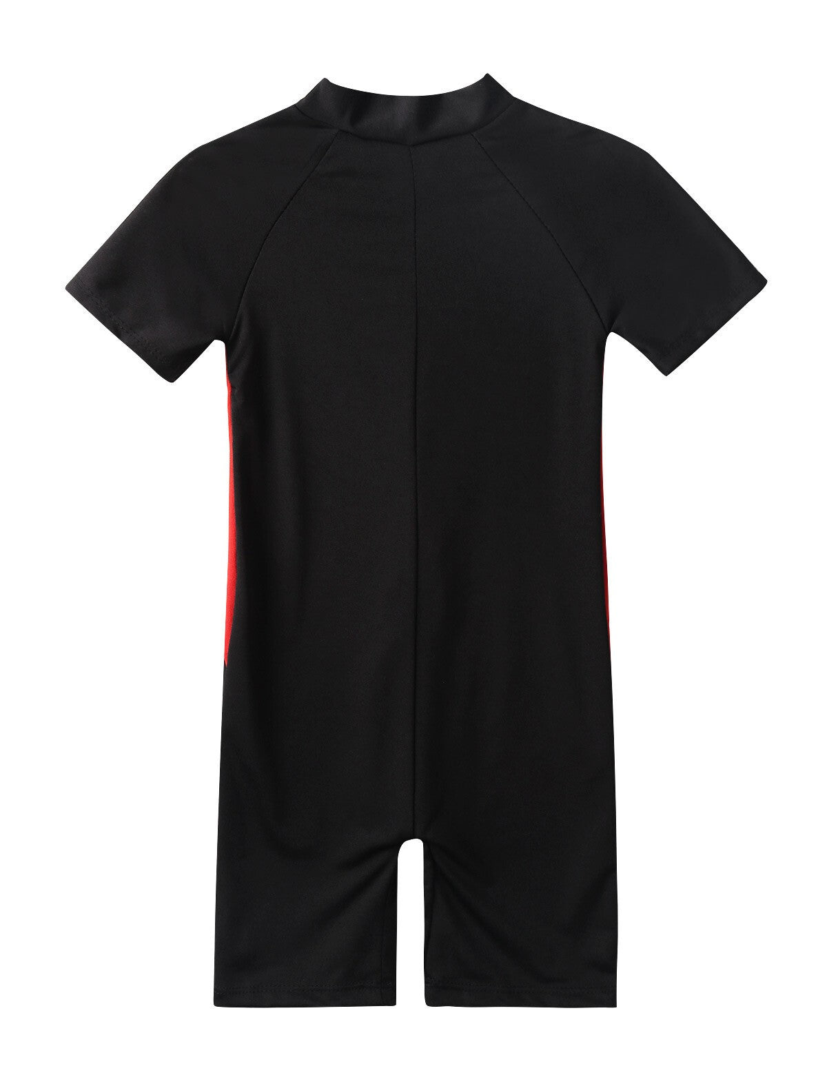 Boys&Girls Short Sleeves Zippered Swimming Costume Swimsuit Rash Guard