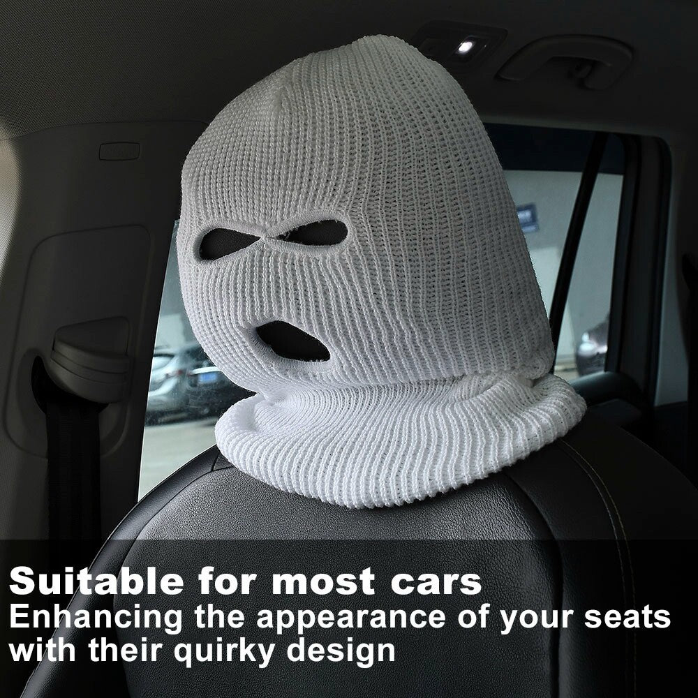 2Pcs Car Headrest Covers With Funny Cartoon ,For Auto Interior Decoration