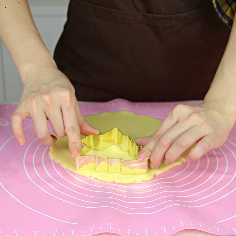 12Pcs Round Biscuit Cookie Cutters Cake Mould Sugarpaste Decorating Pastry LT