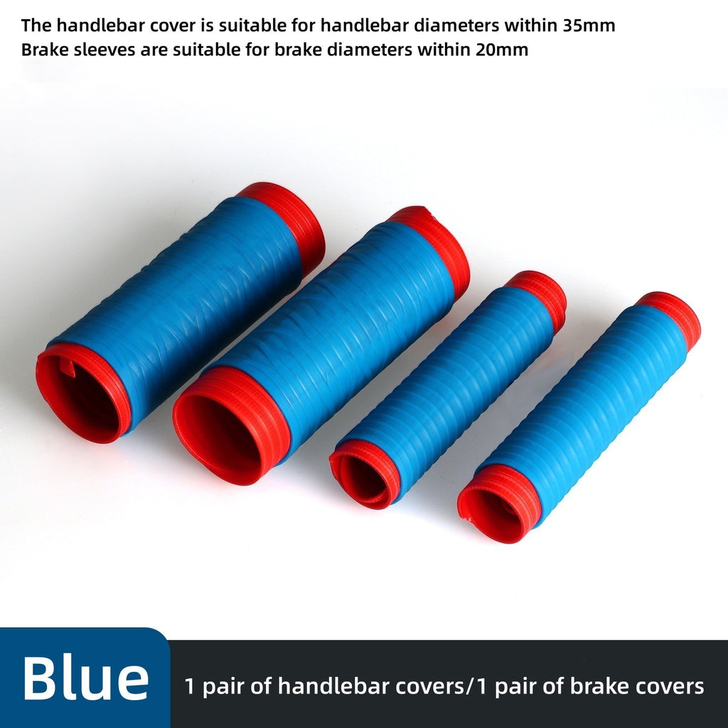 Universal Silicone Handlebar&Brake Lever Grip Covers,Non-Slip Wrap-Around Grips