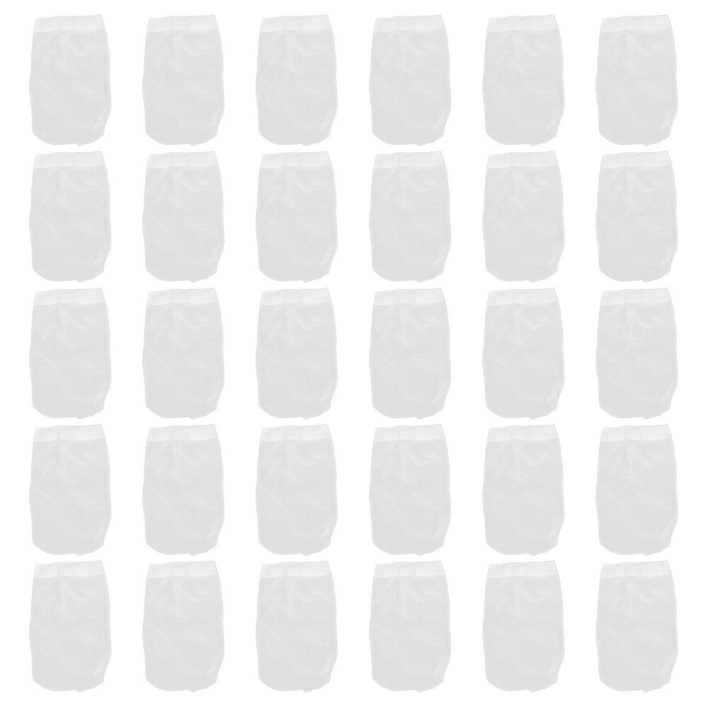 30Pcs Pool Skimmer Socks Elastic Swimming Pool Garbage Filter Bag White