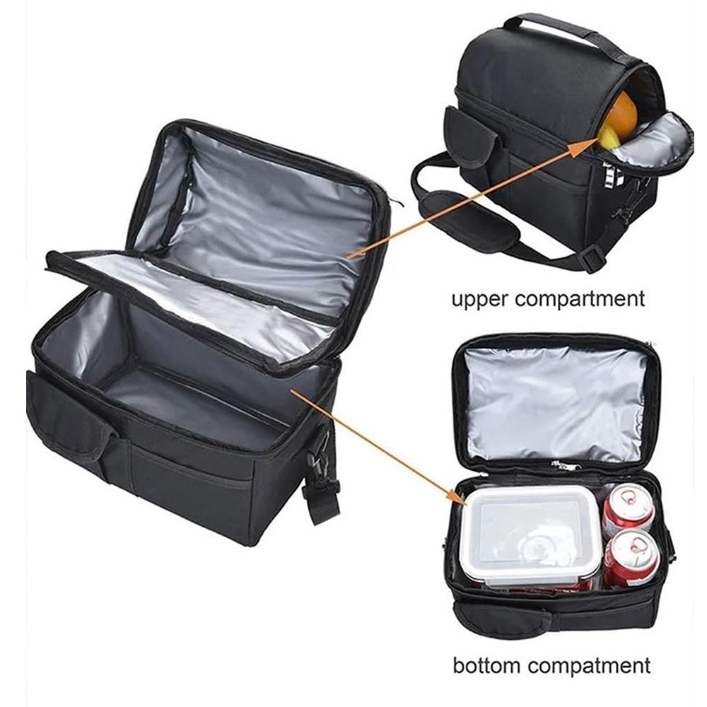 Large Insulated Lunch Bag Adult Kids Men Thermal Cool Hot Food Storage Tote Box