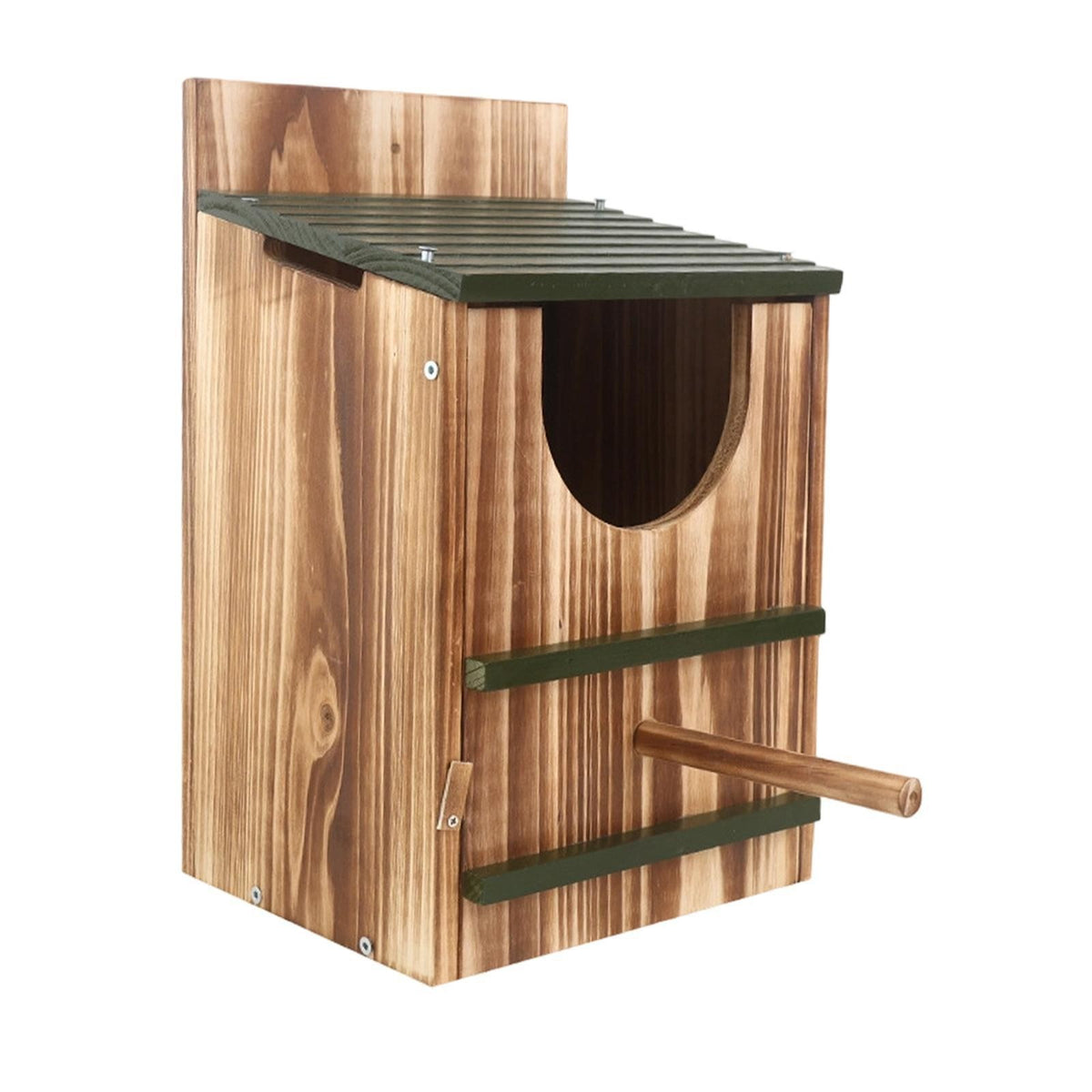 Wood Bird House Owl Nesting Box Waterproof Decorative Weatherproof Hanging.*
