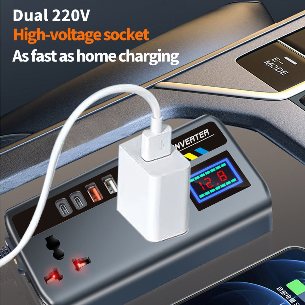 12V/24V to 220V Car Power Inverter Vehicle Socket Converter Plug
