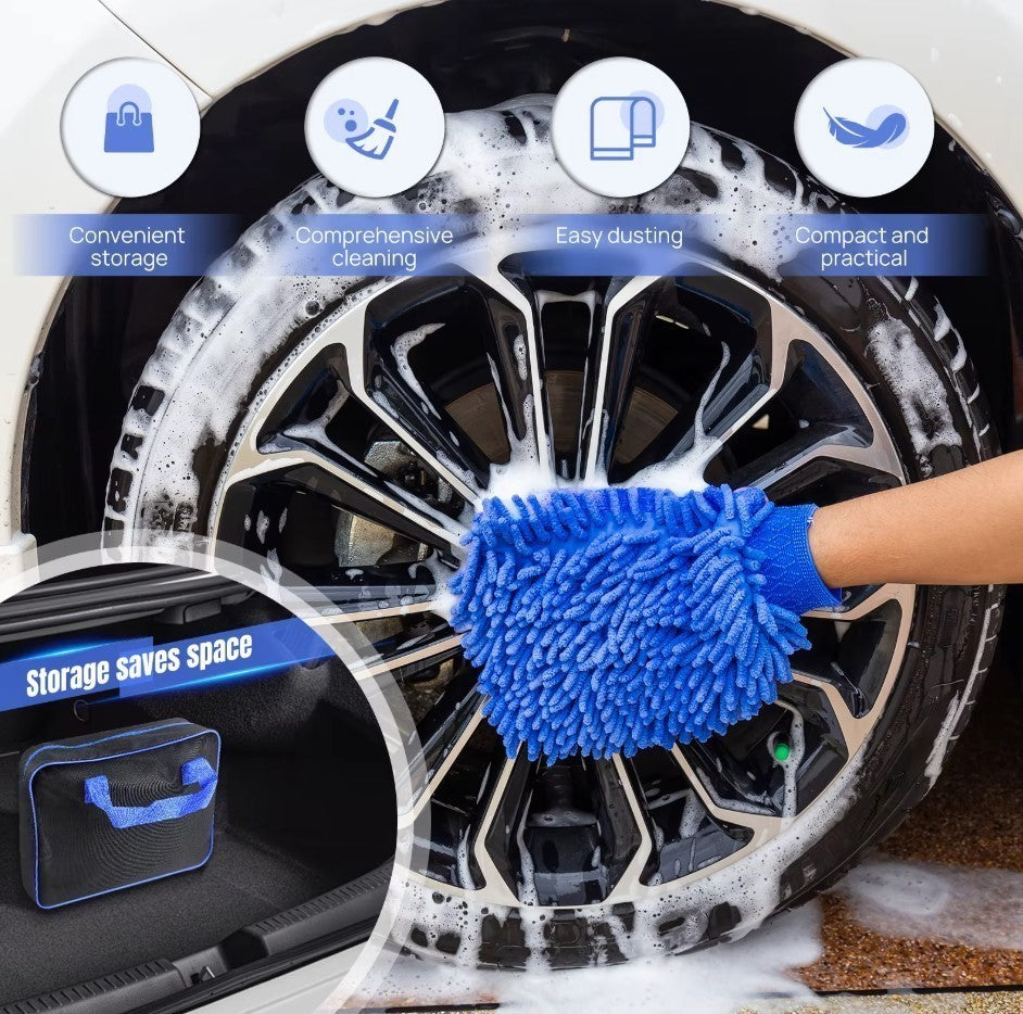 30PCS Automotive Cleaning Brush Set Soft Bristles Car Interior Wheel Wash Tools