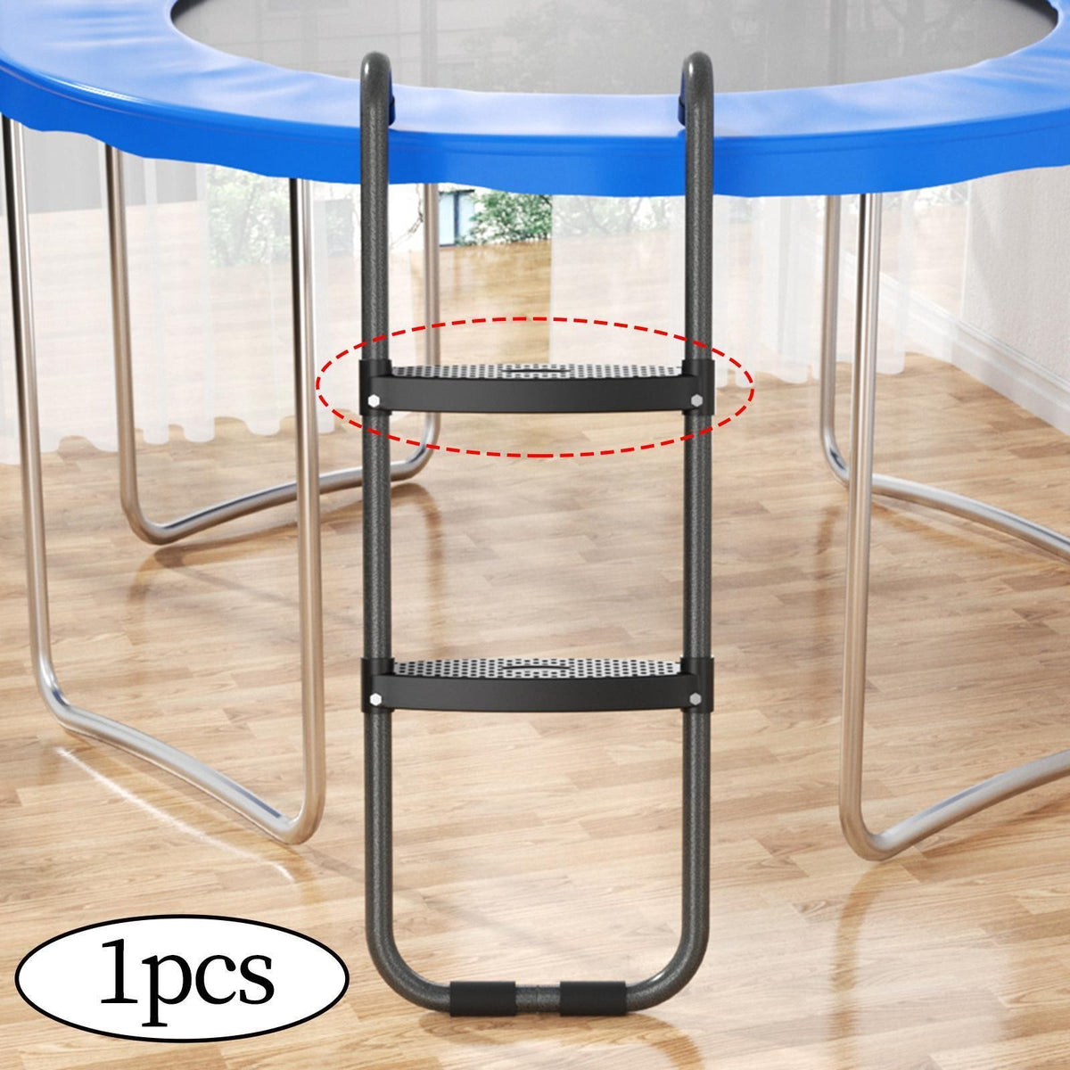 Trampoline Stair Pedals Easy Assemble Sturdy Wide Step for Kids Indoor Home
