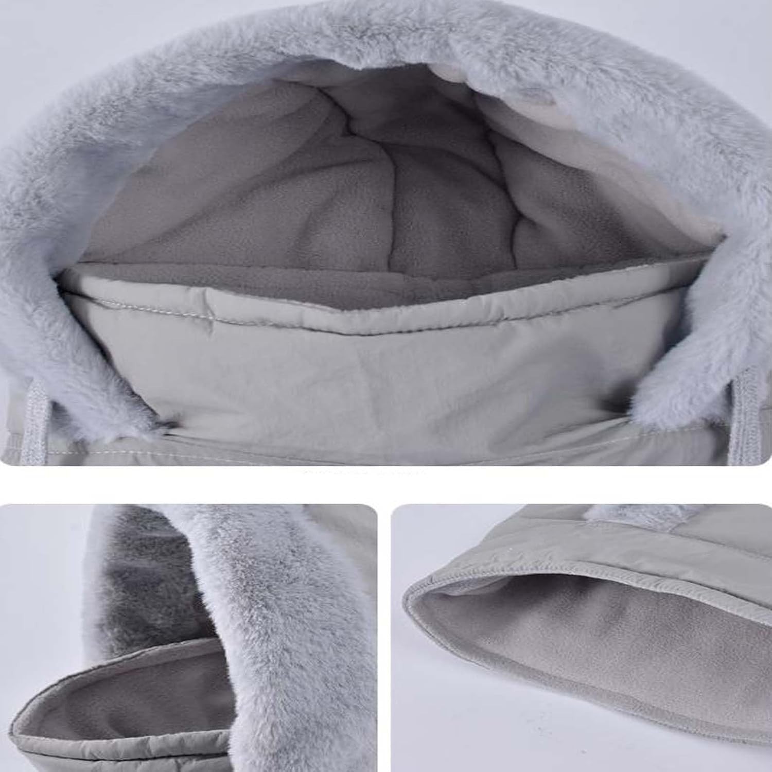 Plush-Lined Thickened Thermal Hat with Face Mask 3-in-1Windproof Warm Balaclava