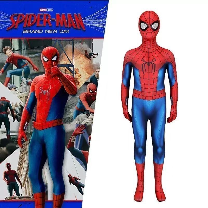 2026 Spiderman 4 Brand New Day Jumpsuit Cosplay Costume Adult Kid Suit Halloween
