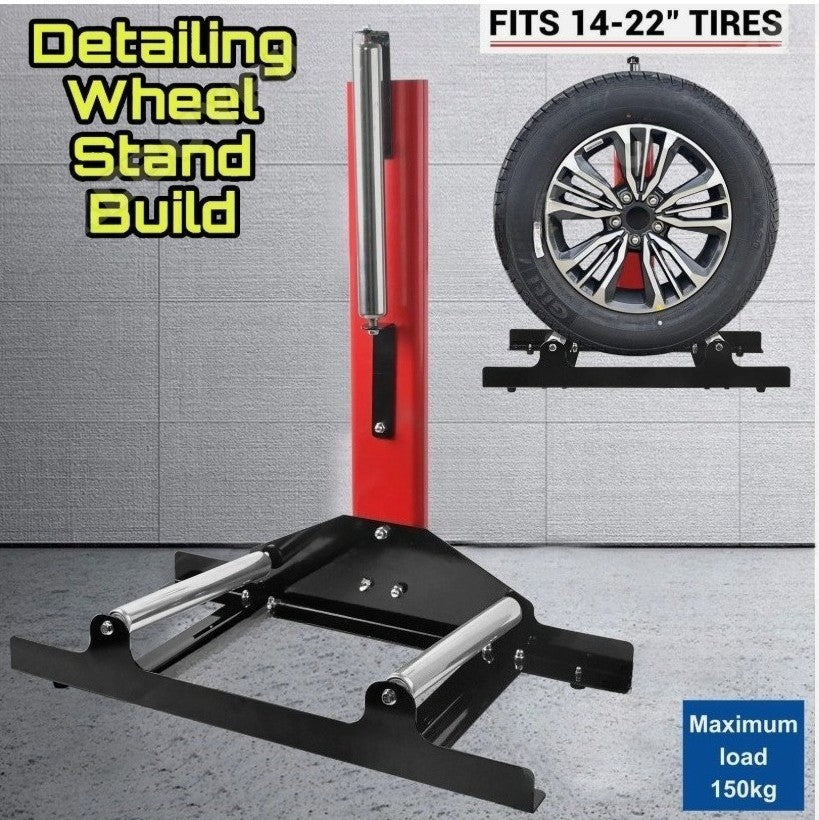 Wheel Rolling Wheel Detailing Stand Car Wheel Stand Holder for Tire Cleaning