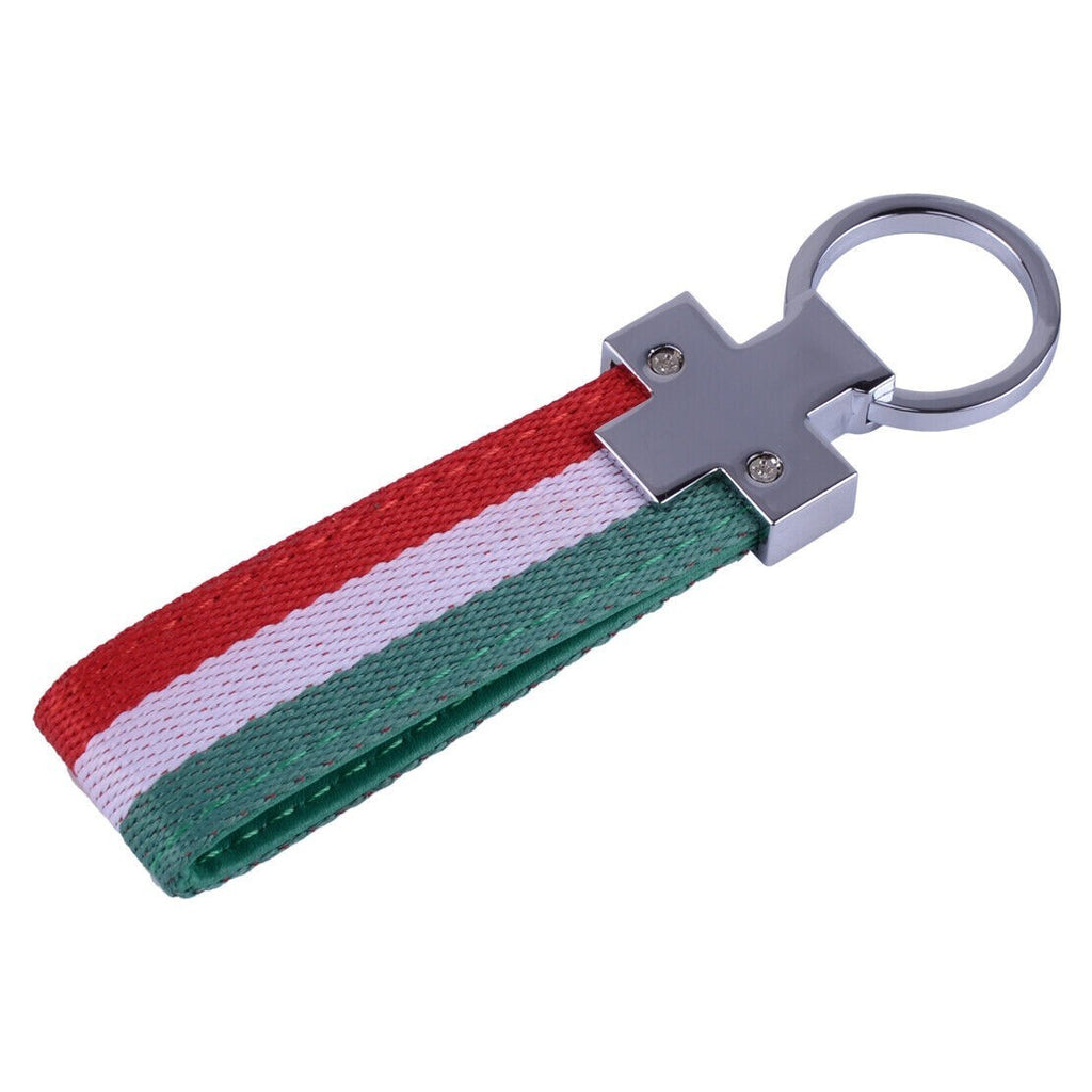 Italy Key Strap Keychain PU Leather Keyring Italian Flag