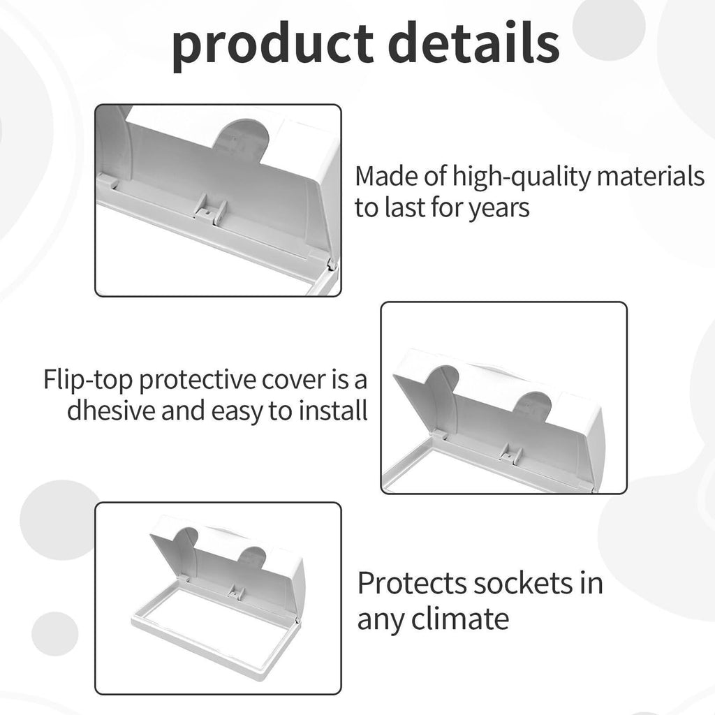 Double Socket Protector Cover Type Waterproof Box Child Safety Electric Plug