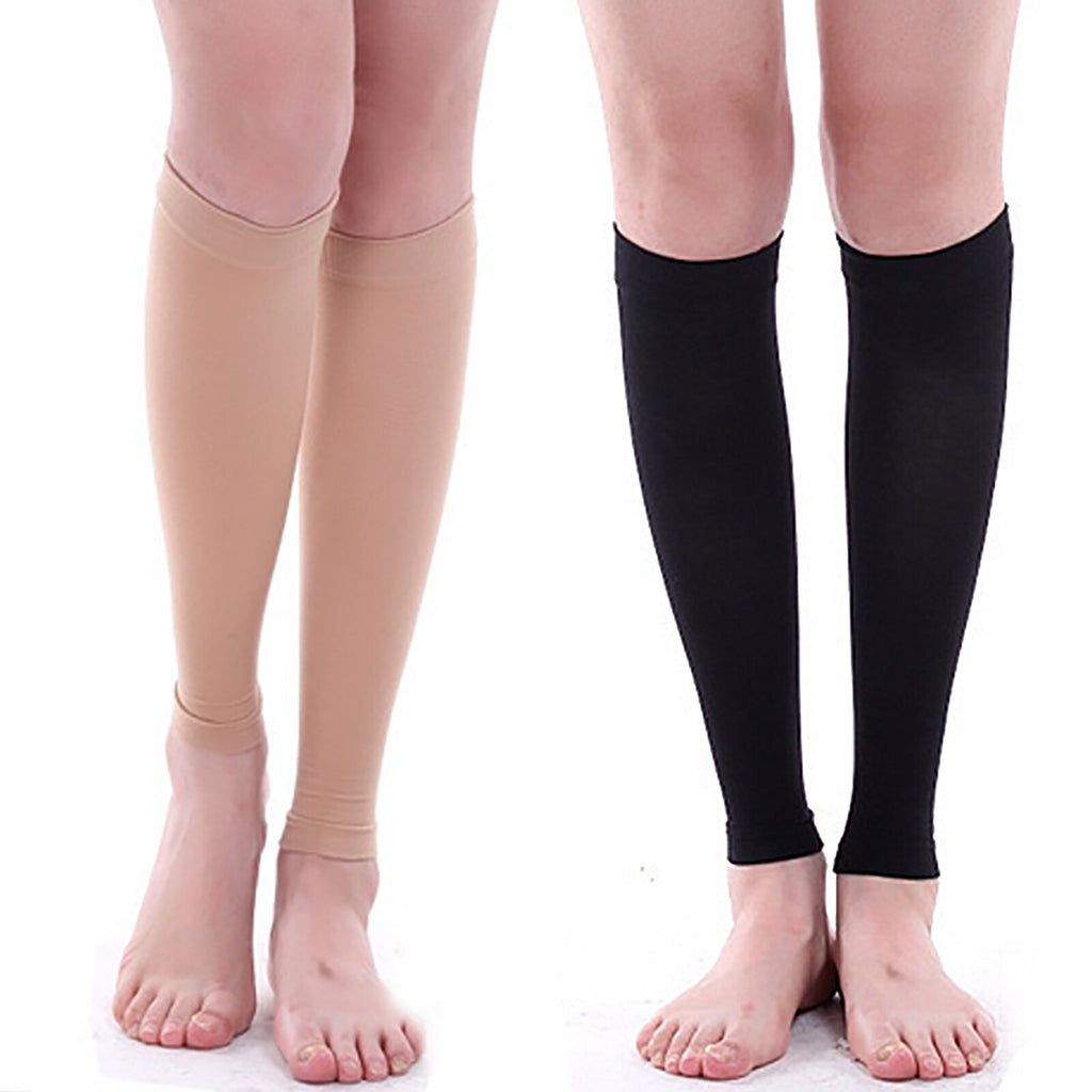 Knee Sleeve Leg Support Stockings Varicose Veins Calf Compression Brace Gym Sock