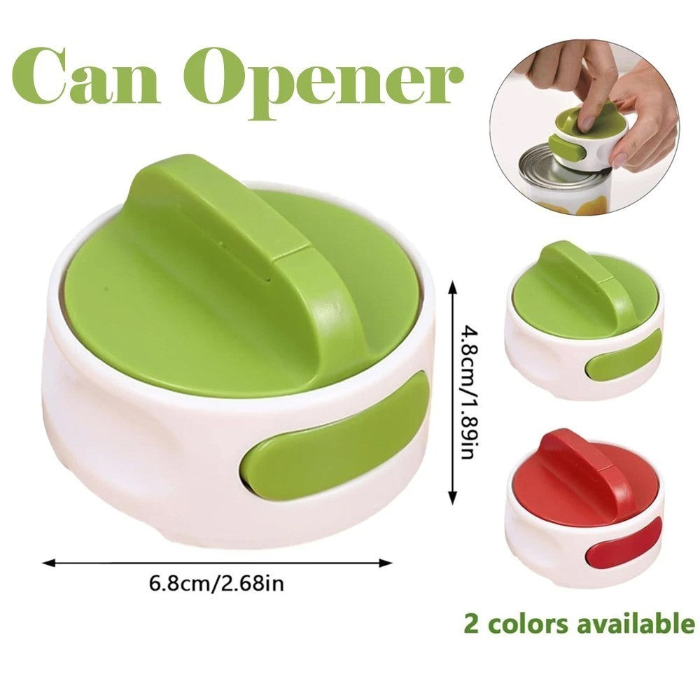 Compact Manual Can Opener Easy Twist Jar Bottle Lid Remover Tool Easy To Use