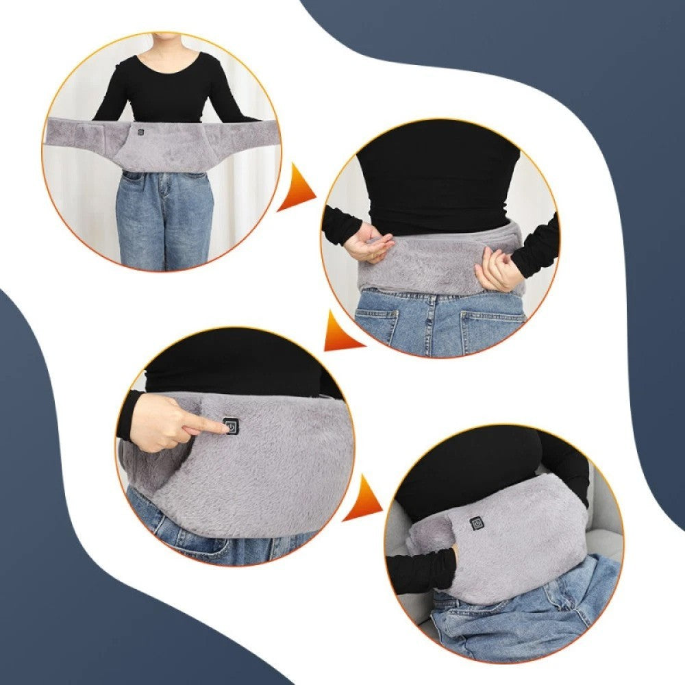 Electric Heating Waist Belt Wrap Lower Back Heated Belt Lumbar Therapy Heat Gift