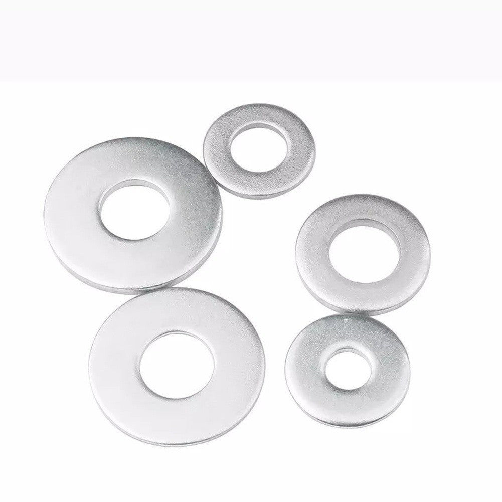 304 SS Flat Washers 495 Piece Set for M3 M5 M6 M8 M10 Metric Fasteners