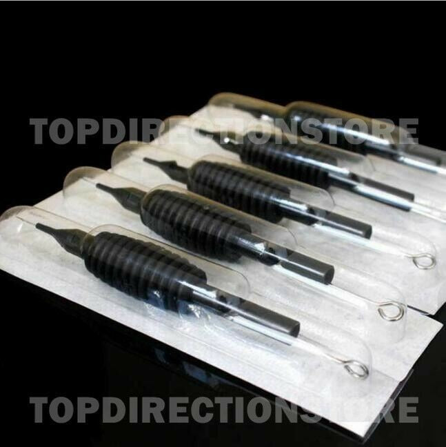 10pcs Disposable Tattoo Needle and Tube with 3/4 Grip Tip Standard Taper