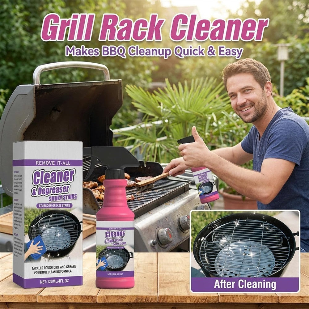 Grill Degreaser Spray Extra Fast-Acting Heavy-Duty BBQ Cleaner for Greasy Grates