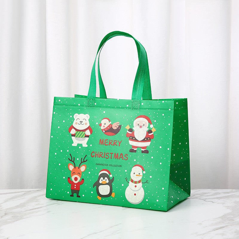 Xmas 16Pack Large Gift Bags Reusable Non‑Woven Christmas Party Tote With Handles