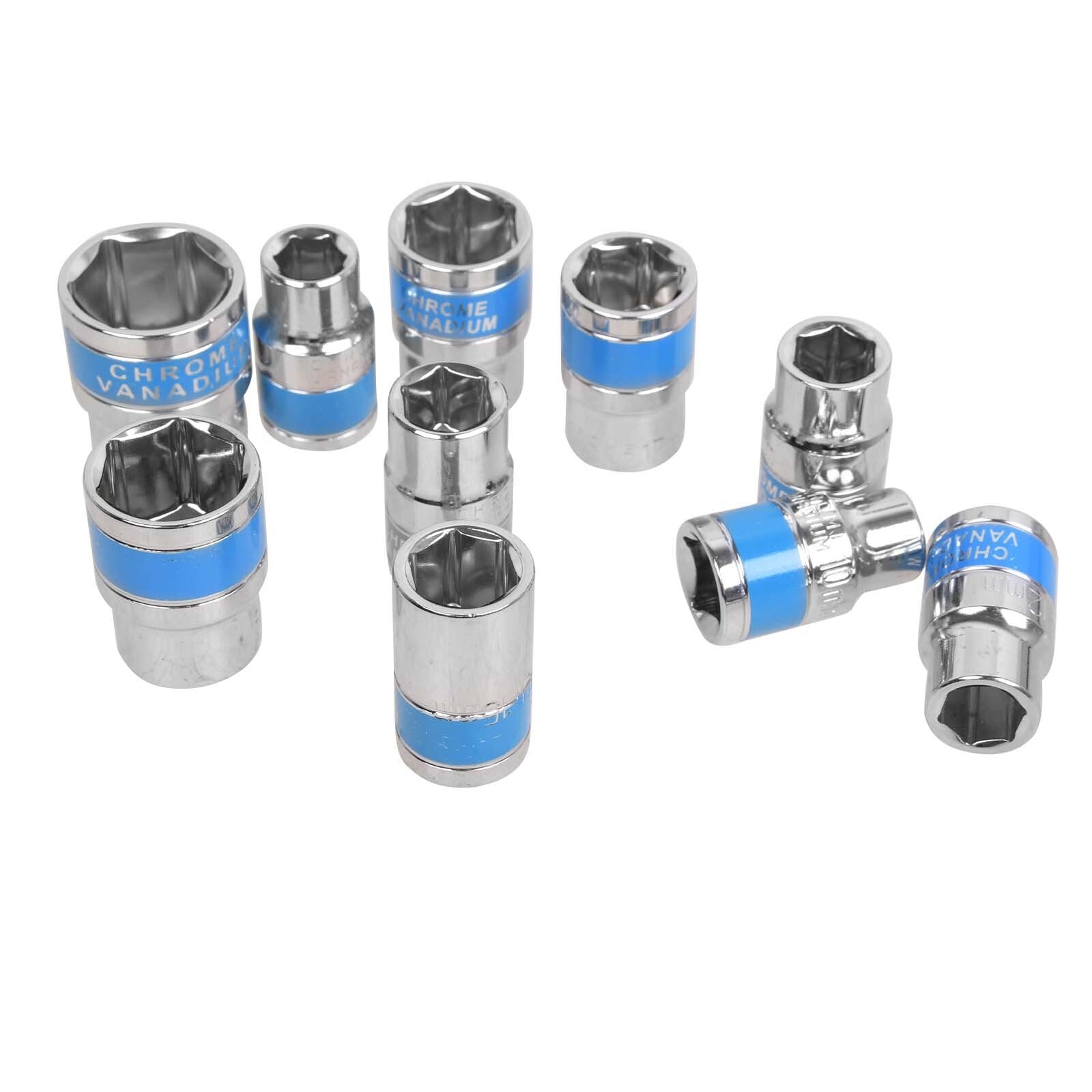 12Pc 1/2'' Socket Set 10-24mm Metric Drive Extension Ratchet Wrench Steel Case