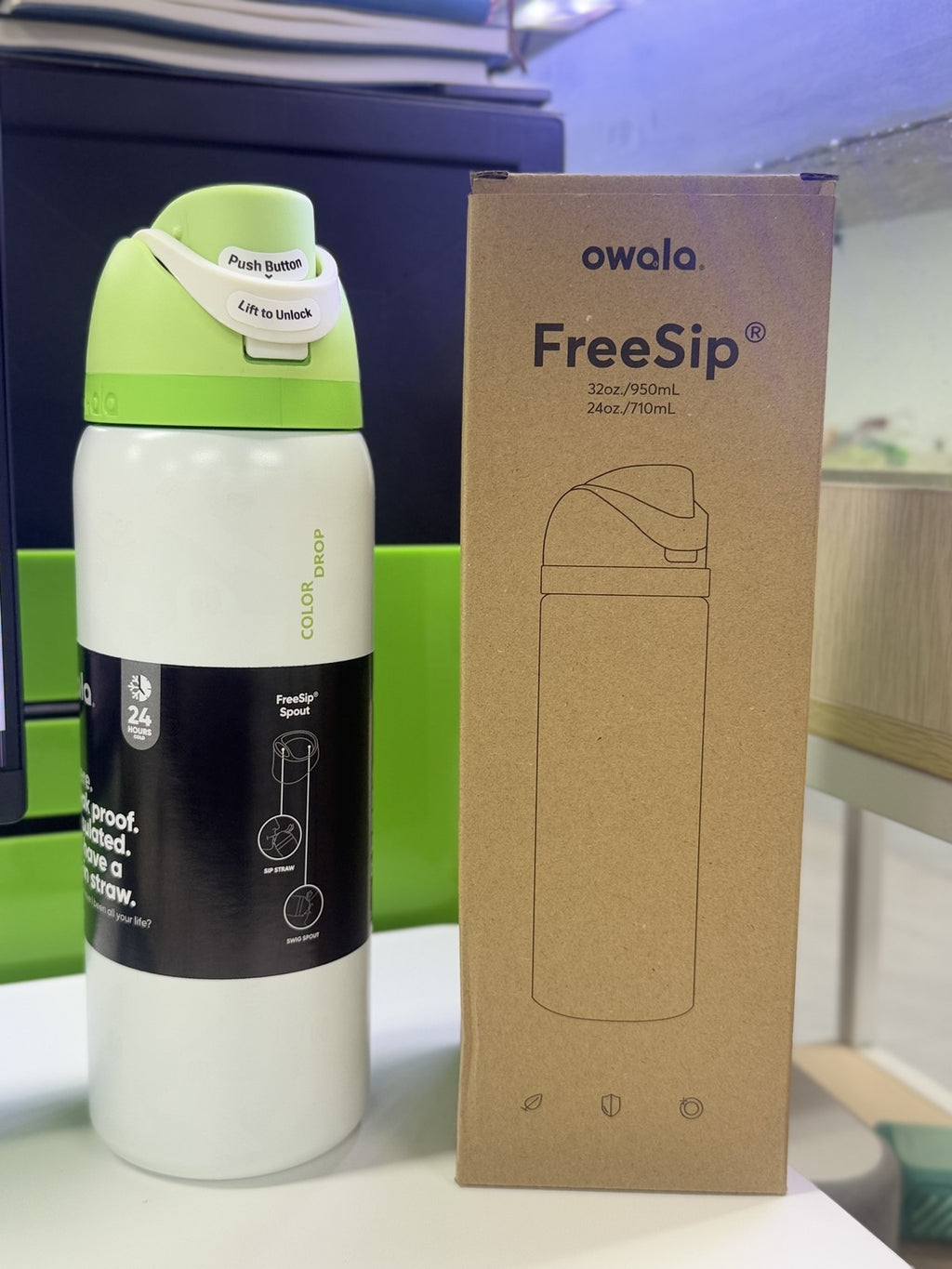 For Owala Boo-Ya Glow-in-the-Dark Color Drop 32 oz Freesip Halloween Bottle