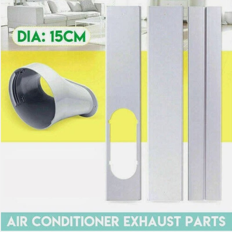 Portable Air Conditioner Window Kit Adjustable Slide Plate Exhaust Hose Adapter