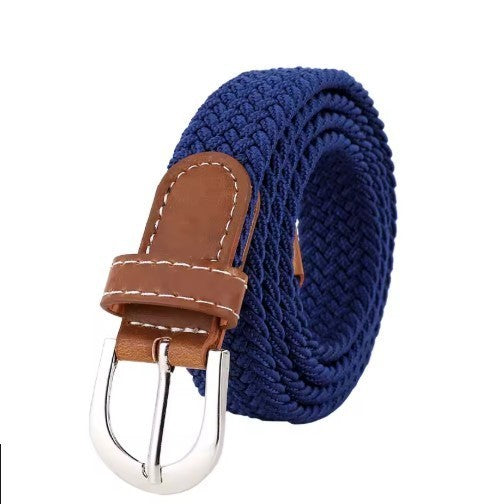 Unisex Woven Elastic Stretch Belt Braided Adjustable Casual Jeans Waist Belt UK