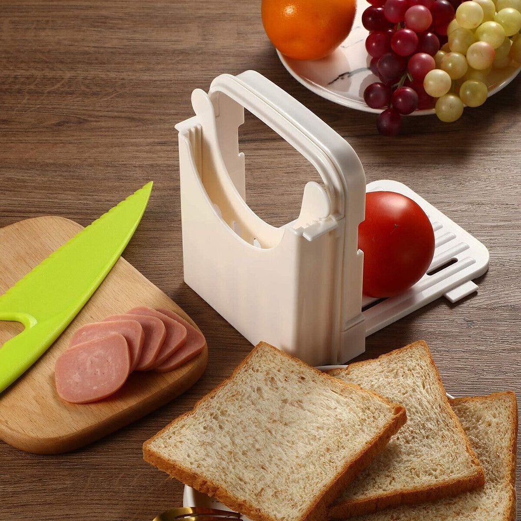 Bread Slicer Foldable Toast Slicer Adjustable Toast Slicing Machine