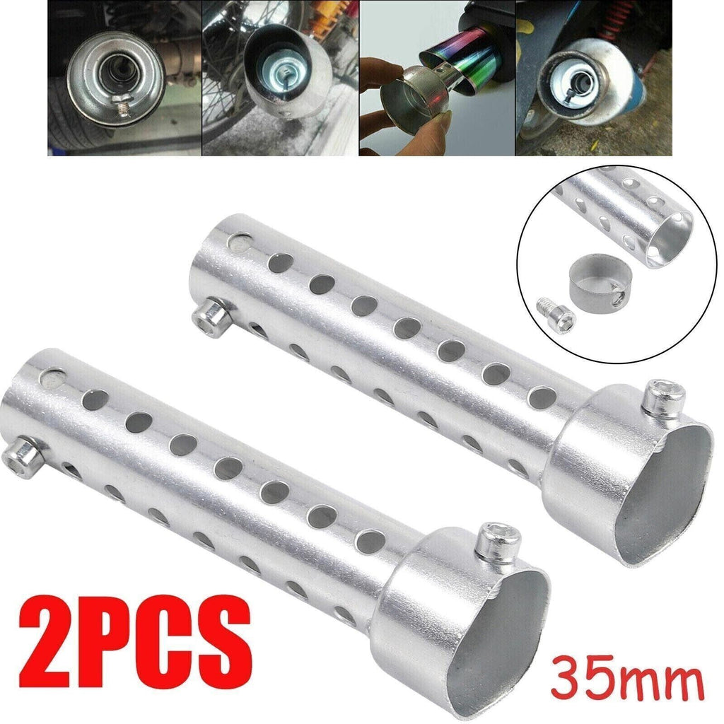 2X 35mm Universal Motorcycle Motorbike Exhaust Can Pipe Muffler Baffle DB Killer