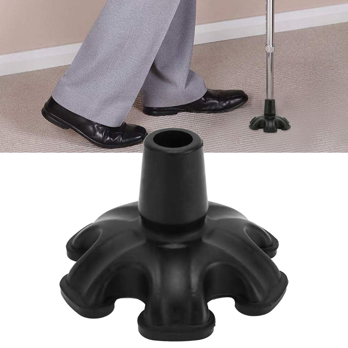 Heavy Duty Rubber Ferrules 3/4" 19mm Walking Stick Cane Crutch End Tips 6ft