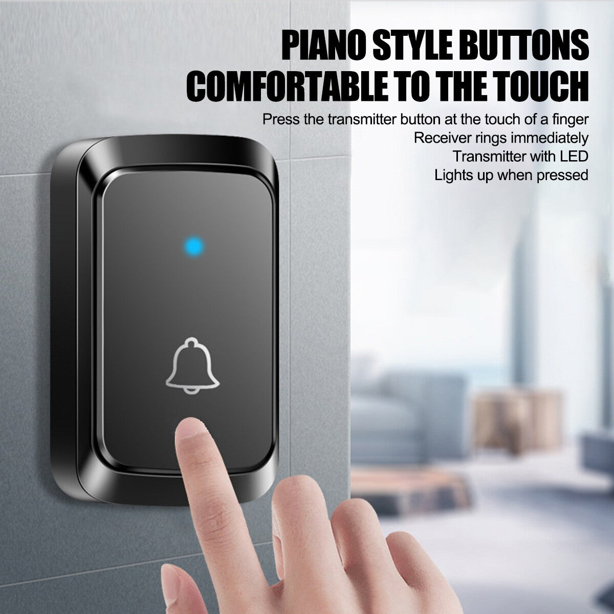 Wireless Door Bells Waterproof 1000ft Long Range Plug in Home Cordless Doorbells