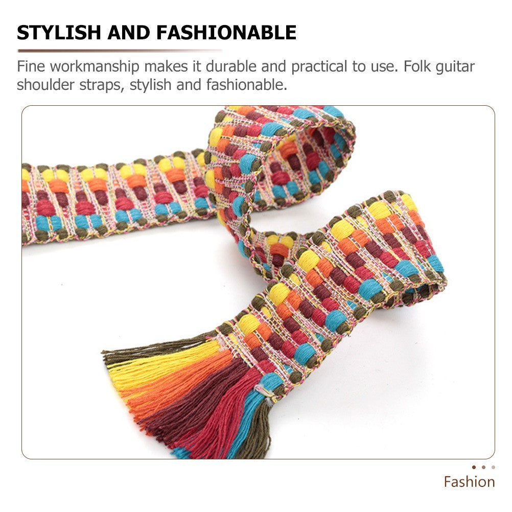 Wear-resistant Guitar Strap Adjustable Guitar Belt Bohemian Style Bass Guitar