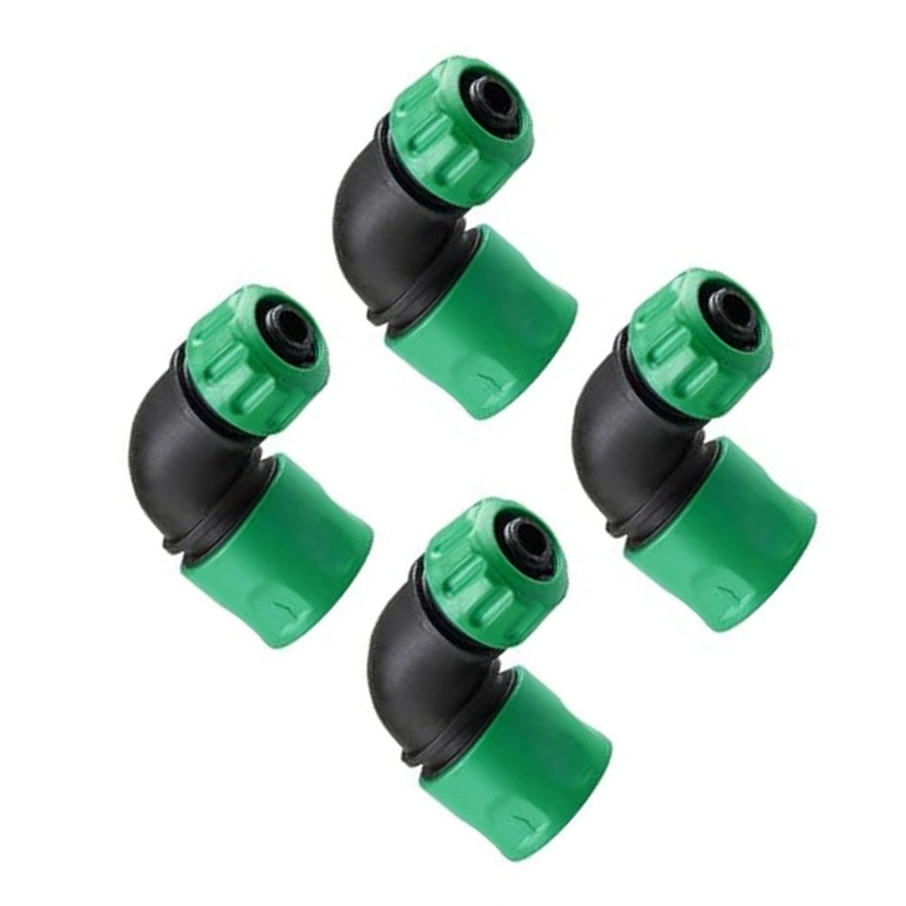 Garden Hose 90 Degree Coupling Connectors 4 pcs ABS for 1/2 inch Inner Diameter