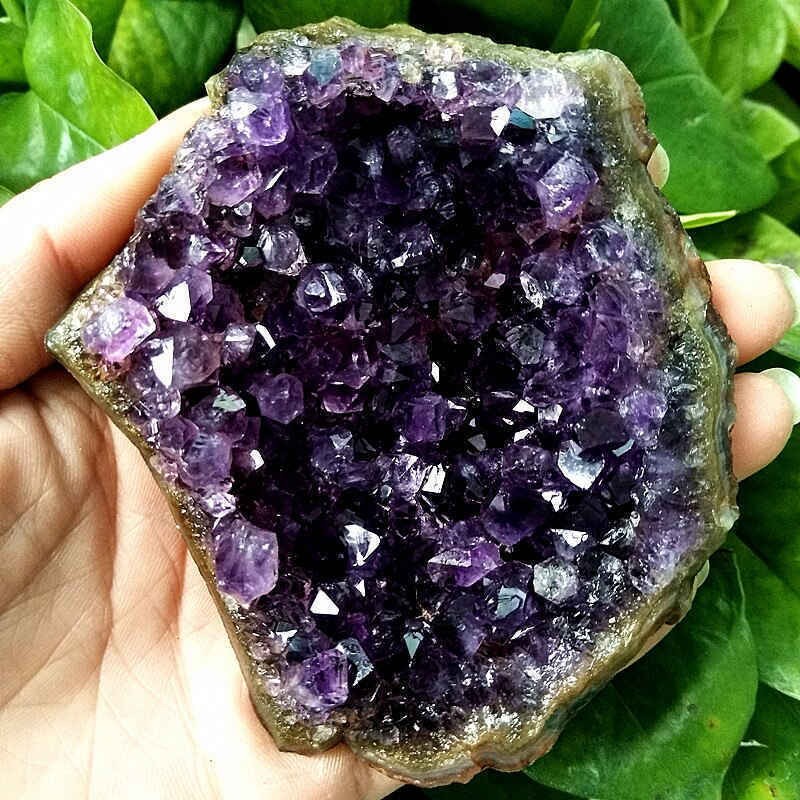 100-150g Large Natural Amethyst Cluster Quartz Crystal Druzy Geode Healing Stone