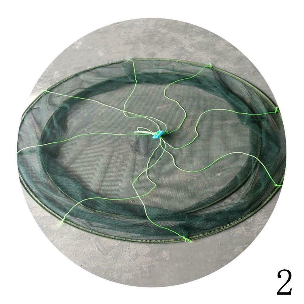 Foldable Drop Net Fishing Landing Bait Crab Pier Shrimp Harbour Pond Mesh Tackle