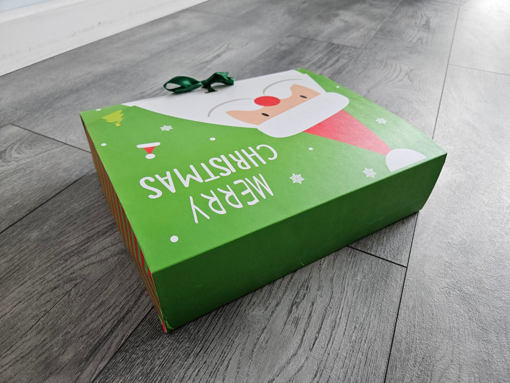 5PCS New Blank Christmas Gift Box, Red, Green, Xmas, Santa