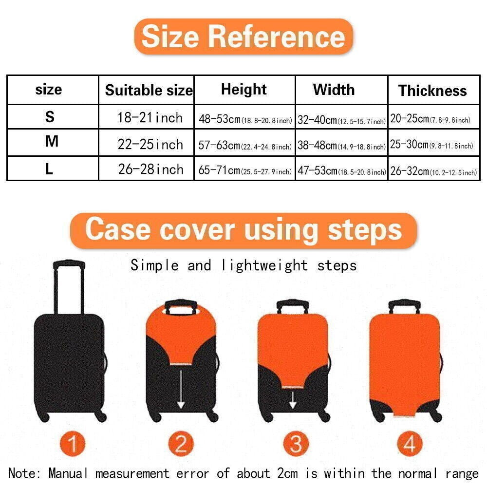 Travel Trolley Case Cover Protector Suitcase Cover Luggage Storage Cover Elastic