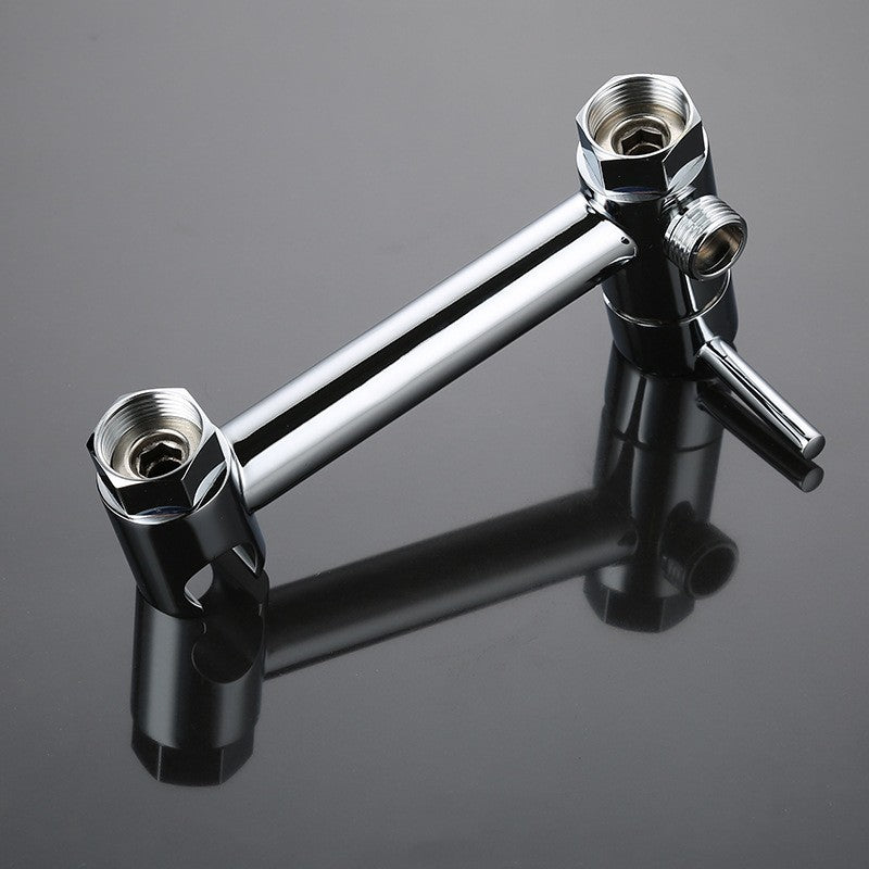 Bathroom Shower Bar Mixer Valve Tap Hot Cold Faucet Chrome Brass Wall Mount